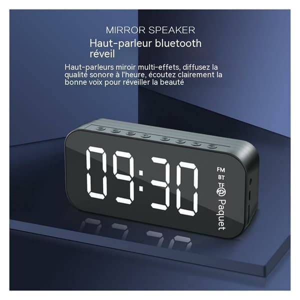1 stk. Hvit Speil Trådløs Bluetooth Høyttaler Mobiltelefon Mini Com