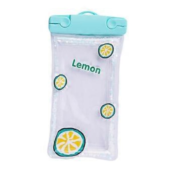 Vandtæt Telefonetui, Universal Stor Vandafvisende Undervands Telefonholder Pose Tørpose med Nødfløjte til Svømning Strand Surfing (Citronfløjte) Lemon Whistle