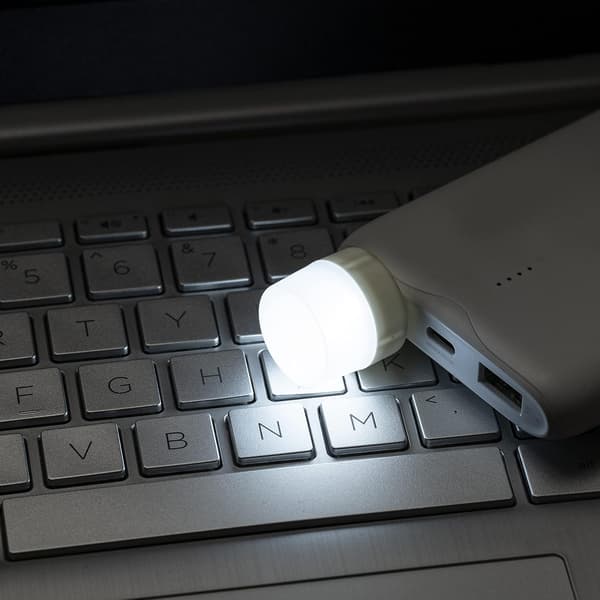 Mini USB-nattelys, kompakt LED-pære, bærbar belysning, Ambien