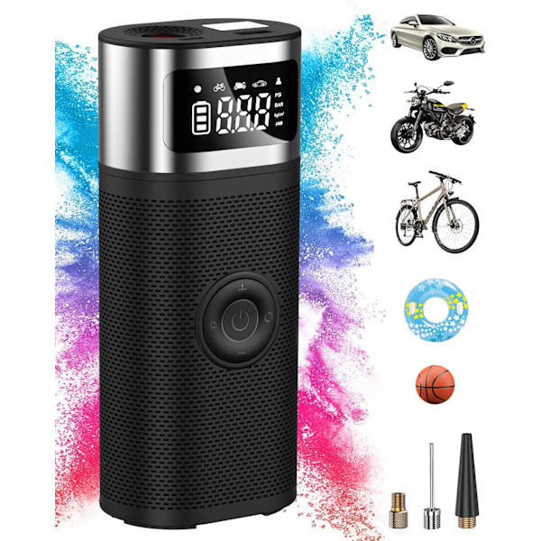 2000mAh Mini Elektrisk Luftpump, Bärbar Luftkompressor Sladdlös T