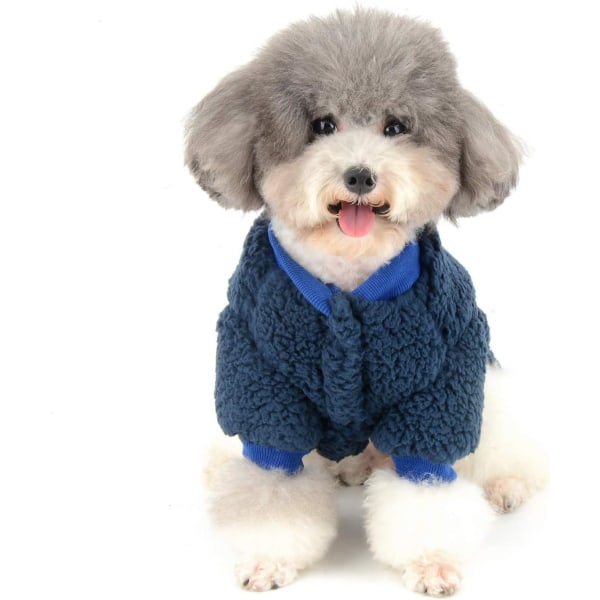 Vintervarm fleece-frakke til små hunde - fleece-pullover