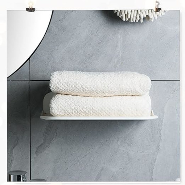 1 stk. badeværelseshylde, 30 × 20 cm, uden boring, foldbar