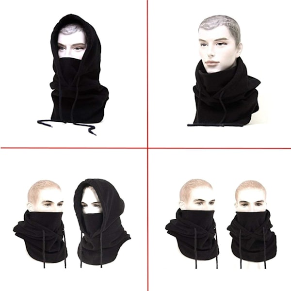 Skidbalaklava mössa multifunktionell fleecemask för kallt väder utomhus