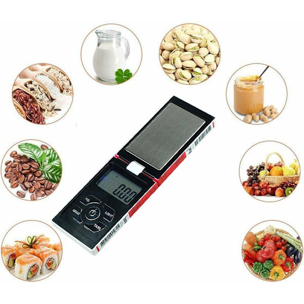 Digital våg LCD-display Bärbar Mini fickvåg Hög