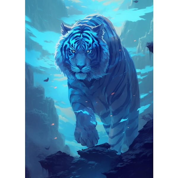 5D diamantmaleri kit (Tiger vender tilbage)