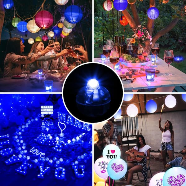 100 kpl Mini Pyöreä LED Pallo Ilmapallo Valo, Pitkä Valmiusaika Ilmapallo Valot