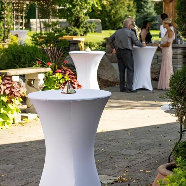 Sett med 3 Spandex Stretch Square Corner Cocktail Tablecloths 80x11