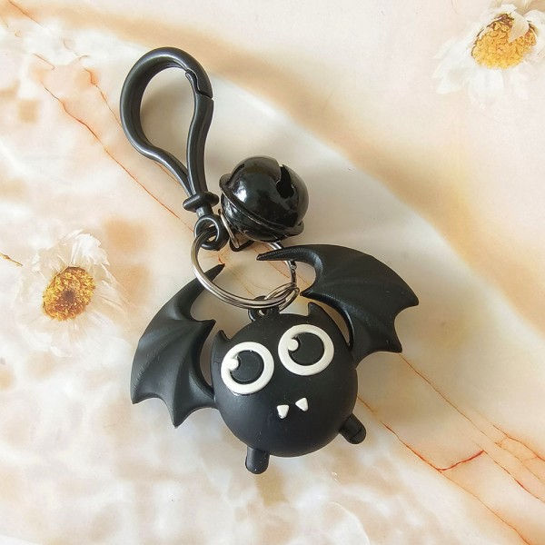 6 kpl PVC-avaimenperiä kellolla Halloween-koristeluun, söpö