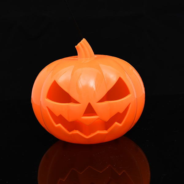 2 stk, en stor og en liten, bærbar plast Jack-o-lantern