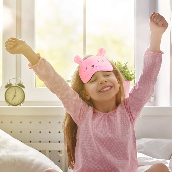4 stykkers søvnmaske for dyr, plysjsøvnmasker, øyemaske for barn