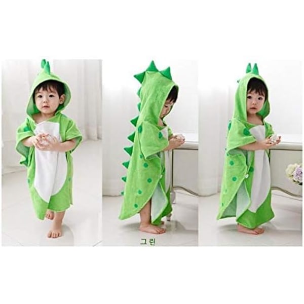 Grön Dinosaurie Barn Bomulls Huvudbonad Handduk Cartoon Unicorn Dinosaur
