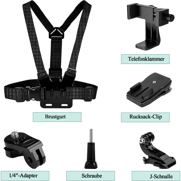 6-i-1-satshållare, set, bröstbälteshållare, kompatibel hållare