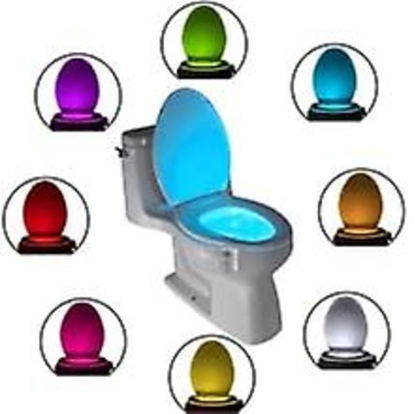 Nattljusprylen till toalettskålen Rolig led rörelselampa för toalettstolar Badrumstillbehör Belysning Specialgåvor
