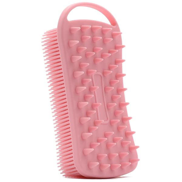 Silikonkroppsskrubber, 2-i-1 kroppsduschskrubber, mjuk silikon