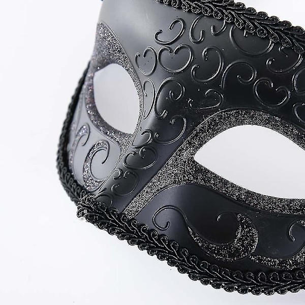 Glittrande strassmaskeradmask parkombination kostymmask
