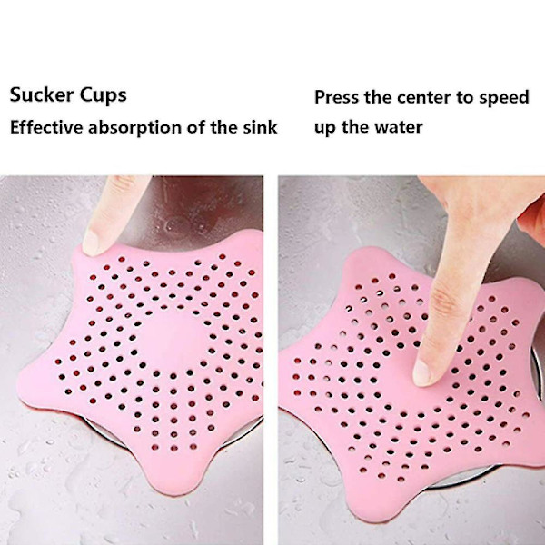 2 kpl Kylpyhuone Viemäri Hiukset Ansa Catcher Bath Stopper Tulppa Hukkareikä Suodatin Suihku Pohjoismainen Vaaleanpunainen