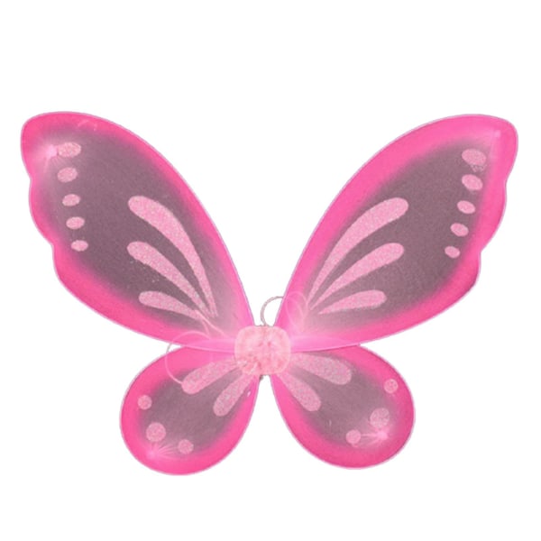 Fairy Genie Wings Kostym Toddler Klä upp Fjärilsformade vingar med resår snöre för flickor (rosa)
