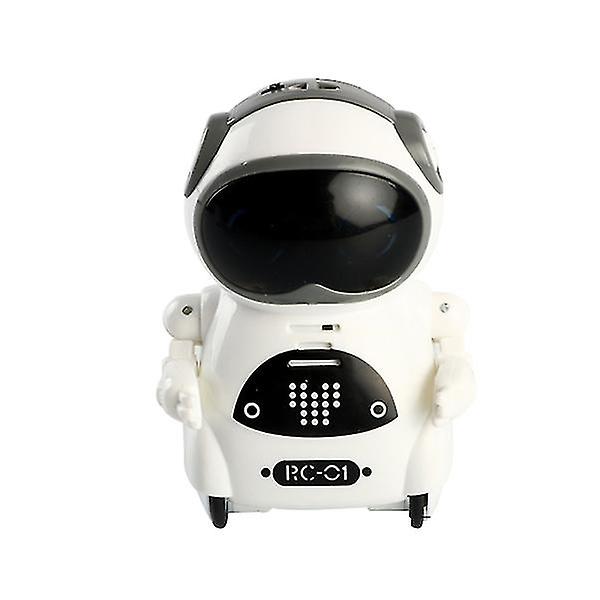 Mini smart stemme-dialog dans lommerobot for barn (hvit)