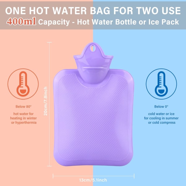 Varmvattenflaska med cover - Varmvattenflaska för barn, dinosaurie