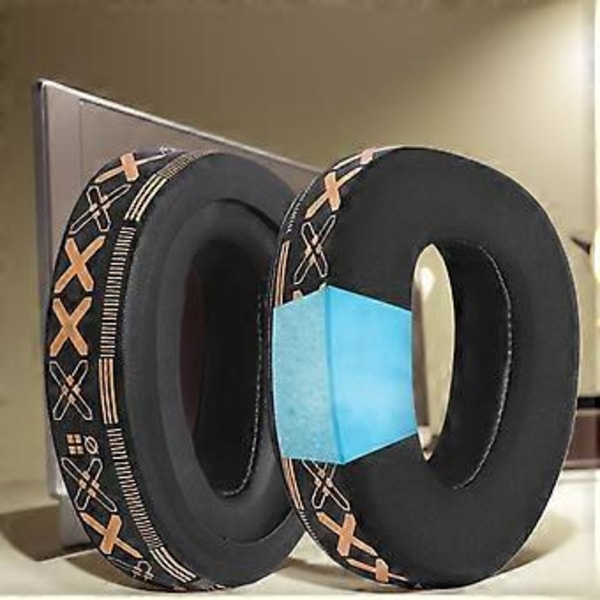 Mjuka öronkuddar i memory foam för GSP300 301 302 303 350 370 Hörlurar Öronkuddar Perfekt för musikentusiaster black and white prin