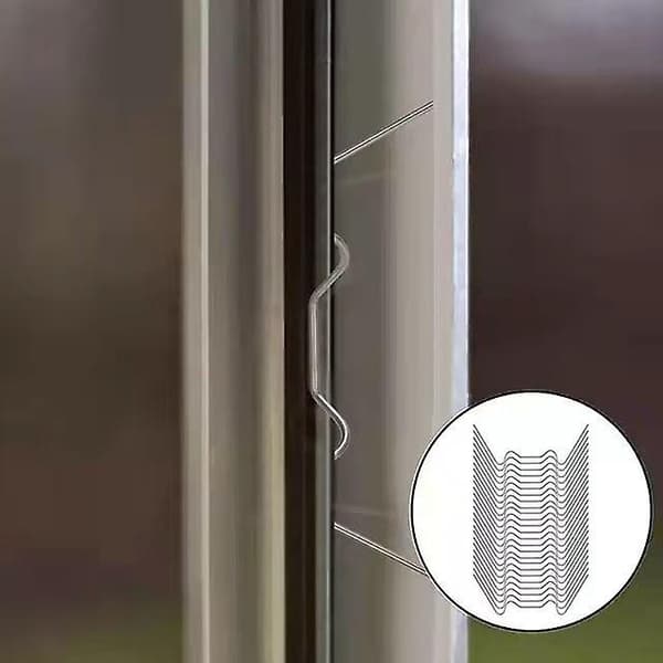 100 stk drivhusglassklips i rustfritt stål W-type klips drivhusklips erstatningsklips