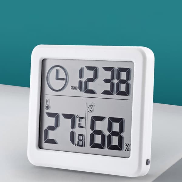 Innendørs termometer hygrometer digital LCD C/F temperatur