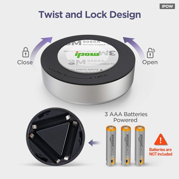 5 set IPOW LED batteridriven sladdlös nattlampa stick för