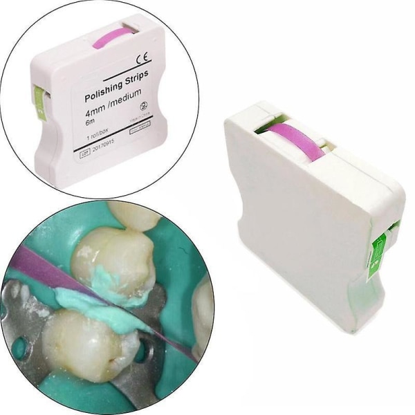 2 rullar/kartong dentala polerremsor 4 mm hartstand interdentalslipverktyg
