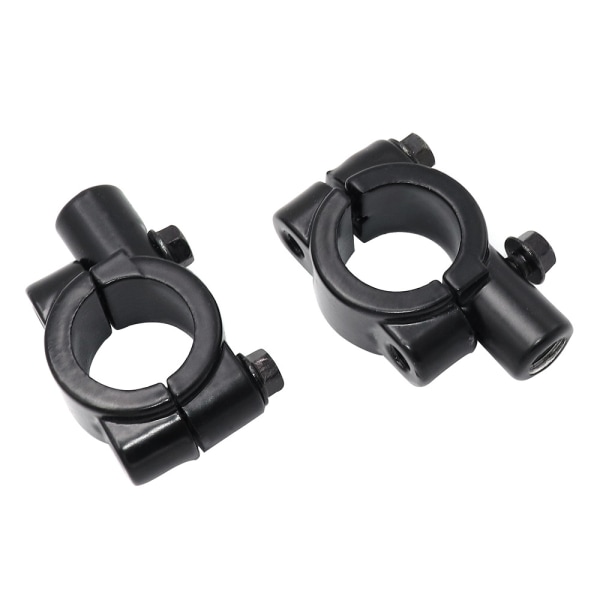 Par Universal 8mm Brakett Holder Mount for 22mm Styre Bakre Speil Motorsykler Scooter Svart