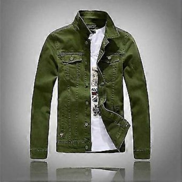 2025 Jeansjacka för män - Casual Slim Fit bomullsjacka för en stilfull look, perfekt för alla tillfällen Pink 4XL