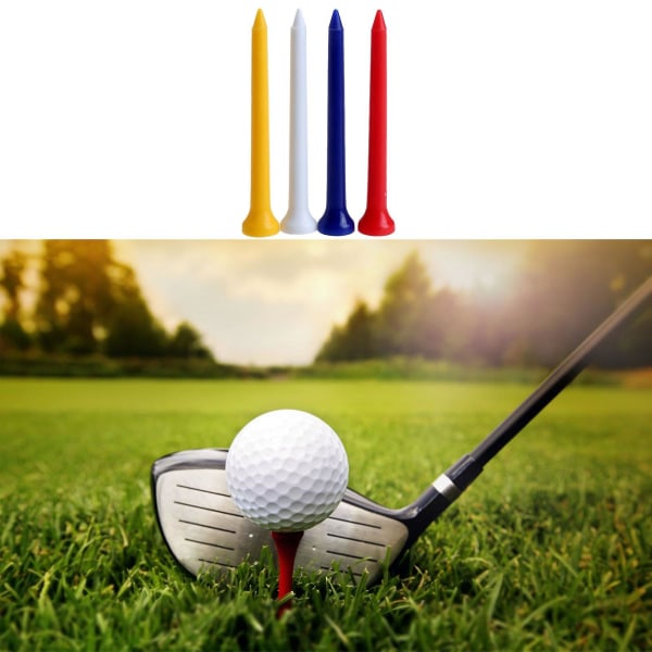 100 st Golfboll T-shirts Mix Färg Plast Cup Formade Golf T-shirts 83mm För Golf Utomhusträning