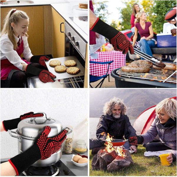 Barbecue Mitt, Heat Proof Oven Mitt, Up to 800°C, Universal Heat