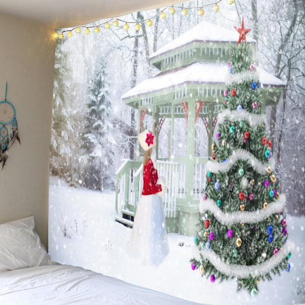 90cm*60cm, Gobelin Sneklædt Juletræ Baggrundsstof