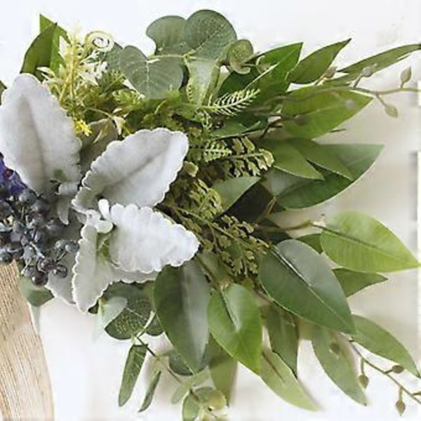 Konstgjord blomsterslinga för våren 65x25cm för dörr, spegel, bröllop & stolsdekoration