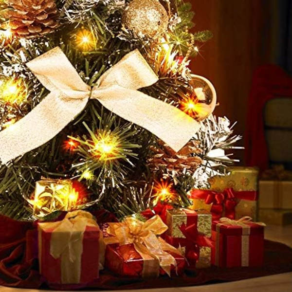 Liten julgran med lampor, bordsdekoration miniträd fo