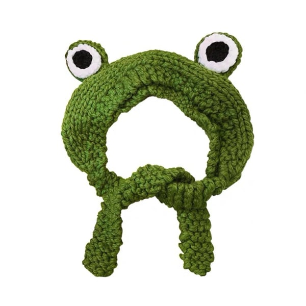 Frog Headband Hat Cute Crochet Knitted Headband Outdoor Big Eye F