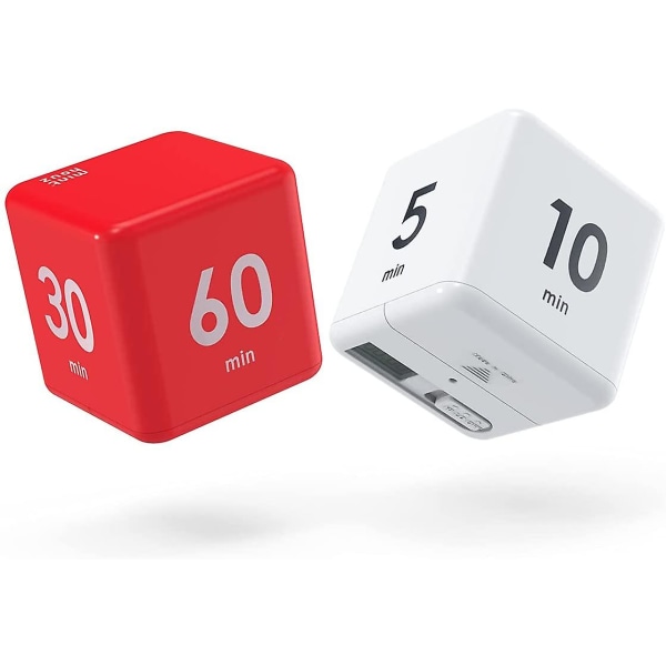 Kube-timer 2 stk. Kjøkken-timer Tyngdekraftsensor Flip Digital Timer For Tidsstyring Nedtellingsinnstillinger
