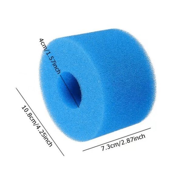 6st ， Filtersvamp av typ S1, återanvändbar och tvättbar, blå