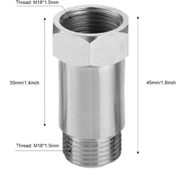Oxygen sensor 2 stk. 45mm M18 1.5 Motorlys tjek Lys eliminat