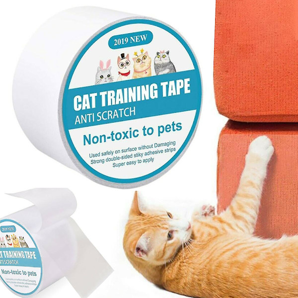 Anti-ripe tape for kjæledyrkatt, sofabeskytter, 6,35 cm * 300 cm