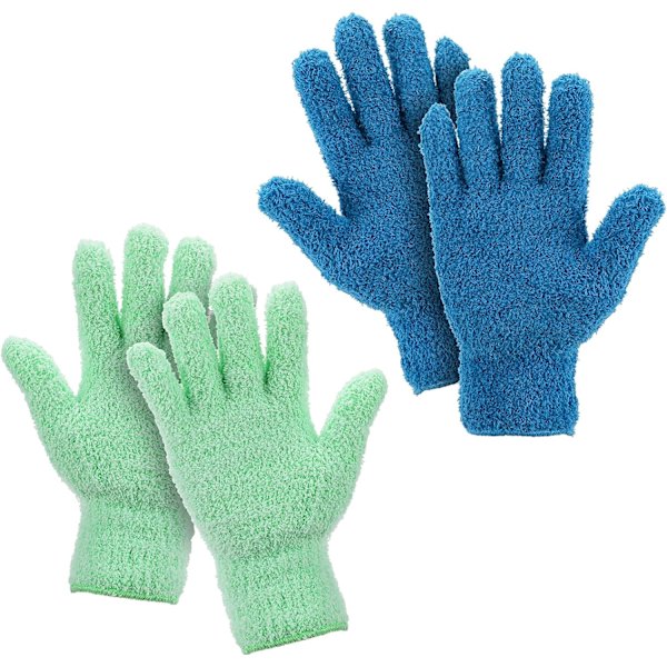 2 par mikrofiber støvhandsker fleksible og praktiske uden fnuller