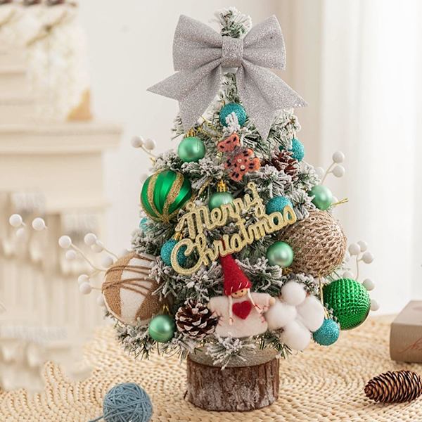 (Grön) Mini Julgran för Skrivbord, 45CM Mini Julgran för Skrivbord