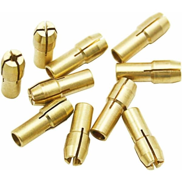 10 stk messingchuck-borchucke 0,5-3,2 mm tilbehør til Dremel