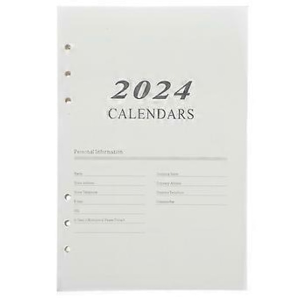 Lösblad Planeringsanteckningsbok Portabel Anteckningsblock Akademisk Planerare Engelsk Anteckningsbok 2024 Planerare (a5)
