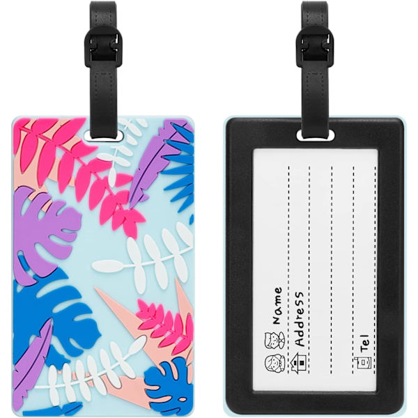 (Växter) Bagagetaggar, 2-pack, Bagagetaggar Resväska ID-etikett