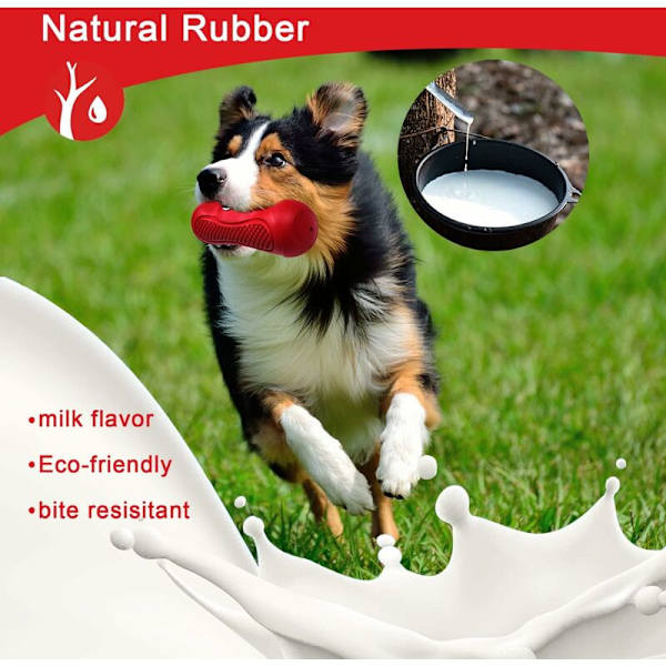 1 st röd oförstörbar hund leksak stor hund, tuggleksaker för hundar, Alm