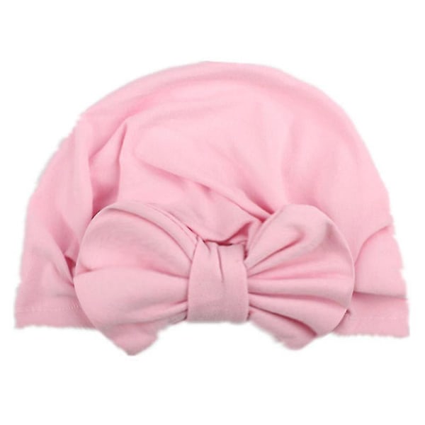 Newborn Baby Turban Knot Head Wrap Comfy Boys Girls Beanie Hat Cap Rosa