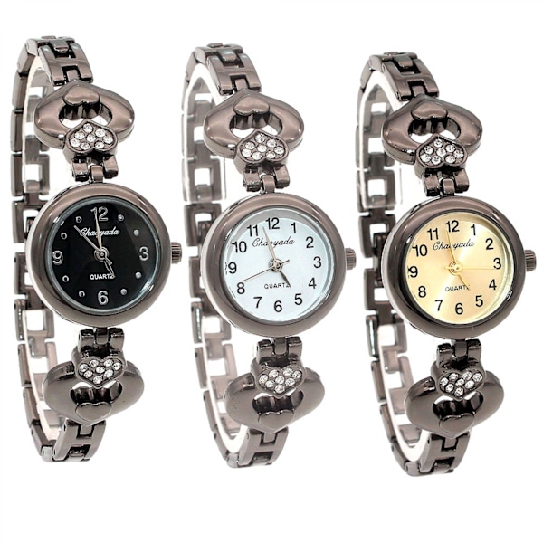 Kvartsur handledsklocka flickor temperament 3-delars set