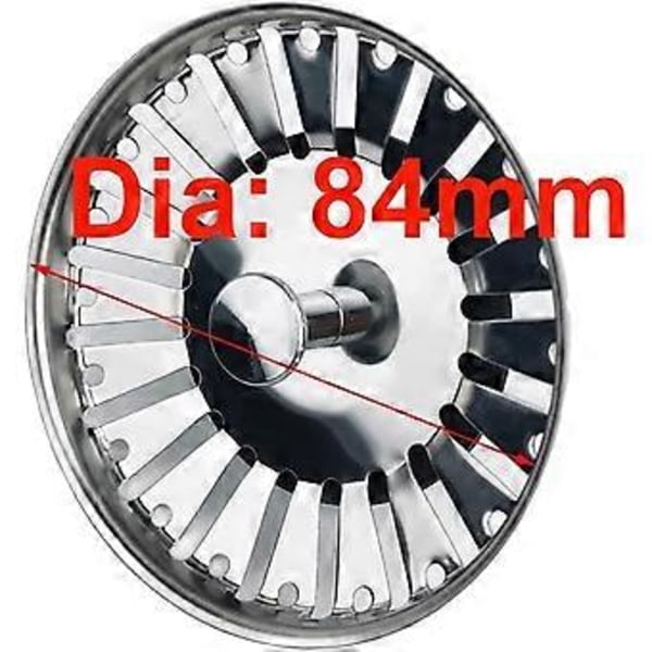 Diskho Filter, Diskbänksplugg, Diskho Filterlock, Rostfri Diskho Sil, Diameter 84mm, Stolplängd 25mm