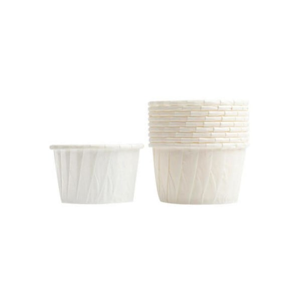 50 stk papir fettsikkert papirholderrull muffins cupcakeholder (hvit)